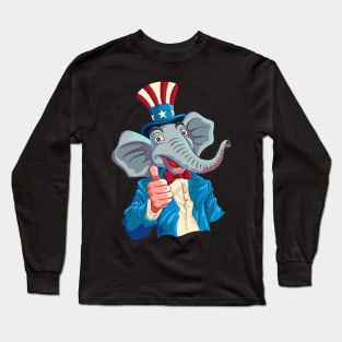 Republican Elephant Long Sleeve T-Shirt